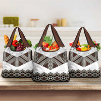 New Zealand Aotearoa Grocery Bag Taniko Art Simple Style LT05 3-pack One Size Brown - Polynesian Pride