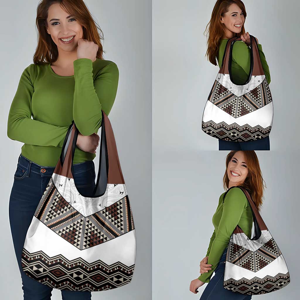 New Zealand Aotearoa Grocery Bag Taniko Art Simple Style LT05 - Polynesian Pride