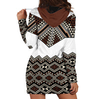 New Zealand Aotearoa Hoodie Dress Taniko Art Simple Style LT05 - Polynesian Pride