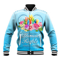 Universal Human Rights Month Baseball Jacket Polynesian Style LT05 Unisex Blue - Polynesian Pride