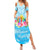 Universal Human Rights Month Family Matching Summer Maxi Dress and Hawaiian Shirt Polynesian Style LT05 Mom's Dress Blue - Polynesian Pride