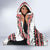 New Zealand Aotearoa Hooded Blanket With Kowhaiwhai Pattern Red Version LT05 - Polynesian Pride