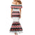 New Zealand Aotearoa Mermaid Dress With Kowhaiwhai Pattern Red Version LT05 - Polynesian Pride