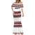 New Zealand Aotearoa Mermaid Dress With Kowhaiwhai Pattern Red Version LT05 - Polynesian Pride