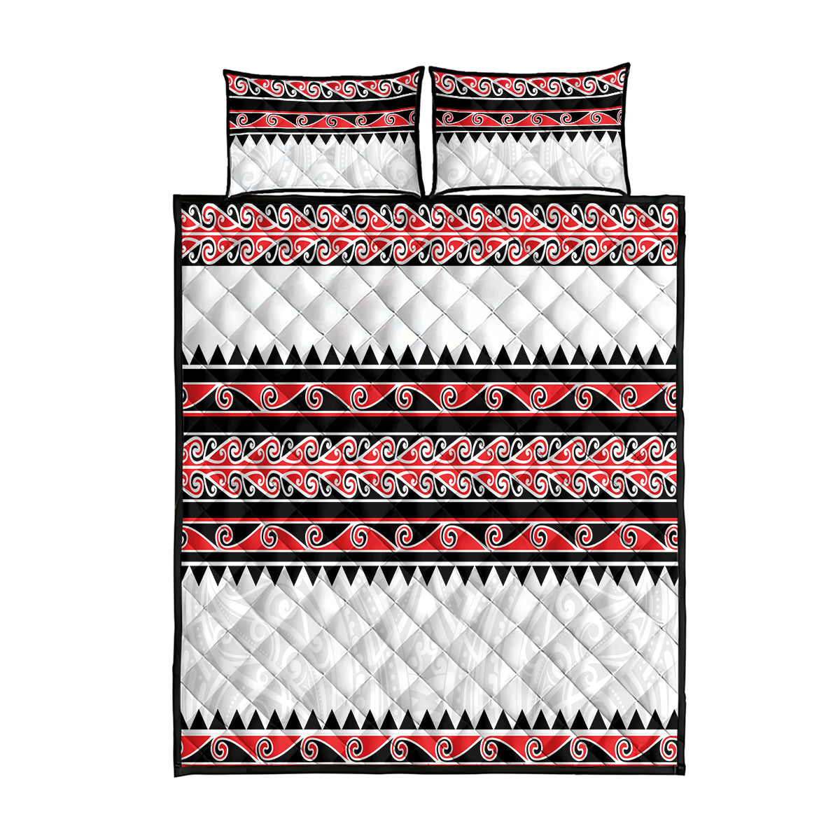 New Zealand Aotearoa Quilt Bed Set With Kowhaiwhai Pattern Red Version LT05 Red - Polynesian Pride