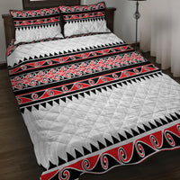 New Zealand Aotearoa Quilt Bed Set With Kowhaiwhai Pattern Red Version LT05 - Polynesian Pride