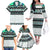 New Zealand Aotearoa Family Matching Off Shoulder Long Sleeve Dress and Hawaiian Shirt With Paua Shell Kowhaiwhai Pattern LT05 - Polynesian Pride