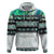 New Zealand Aotearoa Hoodie With Paua Shell Kowhaiwhai Pattern LT05 Green - Polynesian Pride