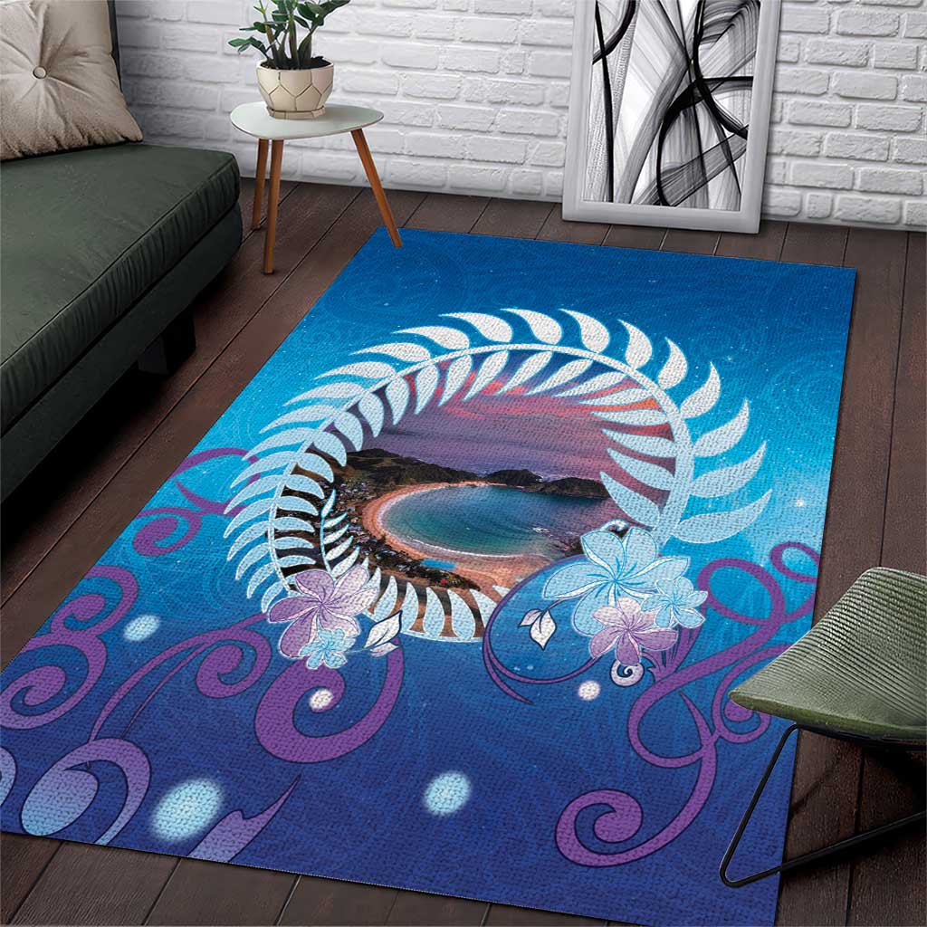 New Zealand Matapouri Beach Landscape Area Rug LT05 Blue - Polynesian Pride