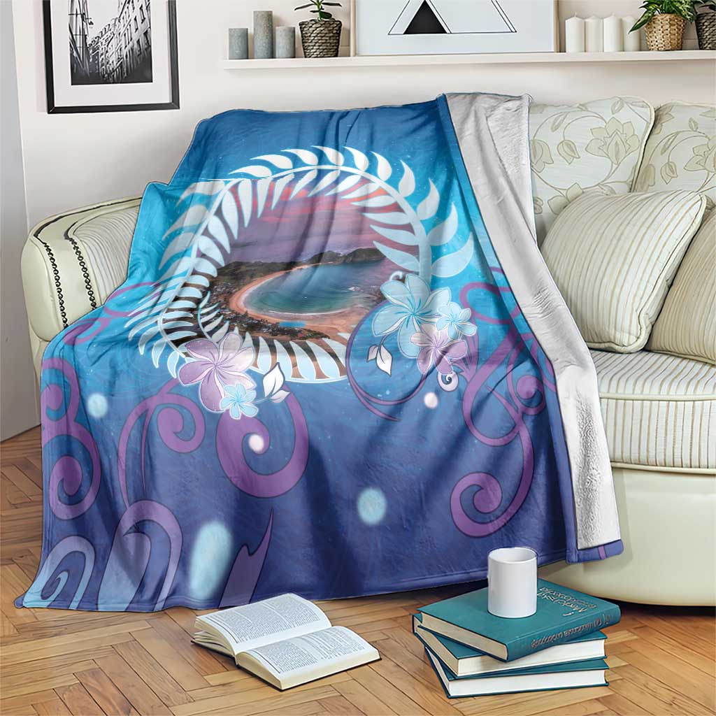 New Zealand Matapouri Beach Landscape Blanket LT05 Blue - Polynesian Pride