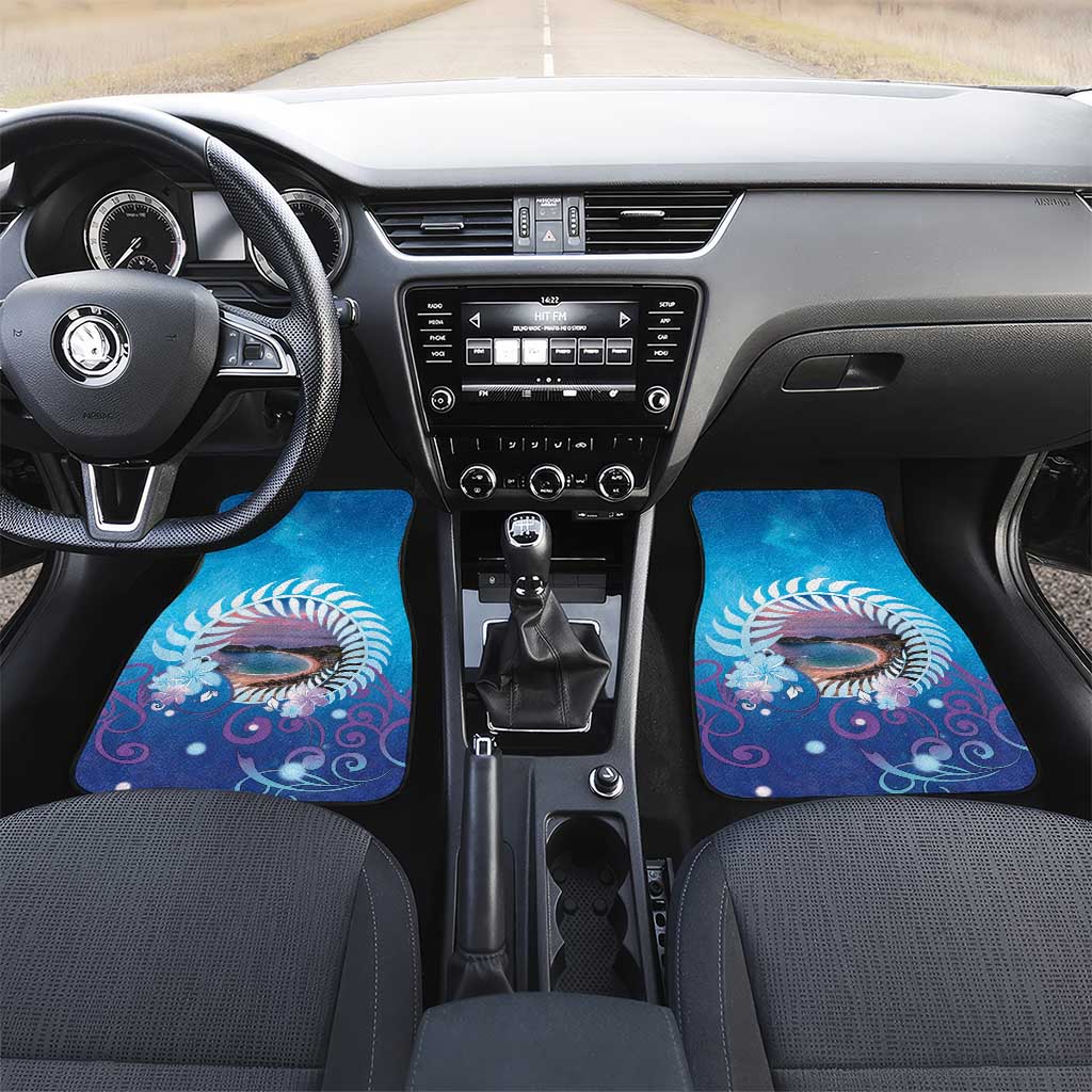 New Zealand Matapouri Beach Landscape Car Mats LT05 Set 2pcs - Front Blue - Polynesian Pride