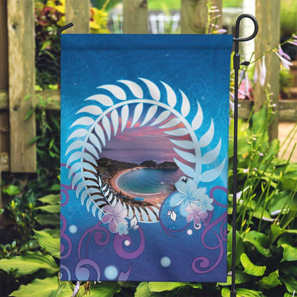 New Zealand Matapouri Beach Landscape Garden Flag LT05 Garden Flag Blue - Polynesian Pride