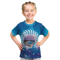 New Zealand Matapouri Beach Landscape Kid T Shirt LT05 Blue - Polynesian Pride