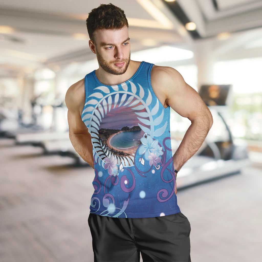New Zealand Matapouri Beach Landscape Men Tank Top LT05 Blue - Polynesian Pride