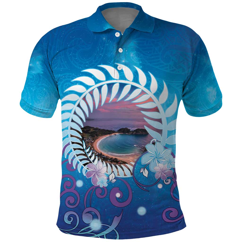 New Zealand Matapouri Beach Landscape Polo Shirt