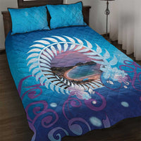 New Zealand Matapouri Beach Landscape Quilt Bed Set LT05 Blue - Polynesian Pride