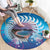 New Zealand Matapouri Beach Landscape Round Carpet