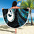 New Zealand Aotearoa Beach Blanket Maori Manaia Paua Shell Glitter Turquoise