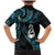 New Zealand Aotearoa Family Matching Mermaid Dress and Hawaiian Shirt Maori Manaia Paua Shell Glitter Turquoise