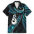 New Zealand Aotearoa Family Matching Mermaid Dress and Hawaiian Shirt Maori Manaia Paua Shell Glitter Turquoise