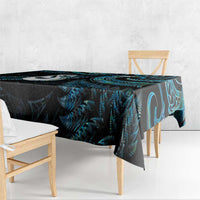 New Zealand Aotearoa Tablecloth Maori Manaia Paua Shell Glitter Turquoise LT05 - Polynesian Pride