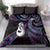 New Zealand Aotearoa Bedding Set Maori Manaia Paua Shell Glitter Purple