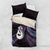 New Zealand Aotearoa Bedding Set Maori Manaia Paua Shell Glitter Purple