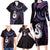 New Zealand Aotearoa Family Matching Long Sleeve Bodycon Dress and Hawaiian Shirt Maori Manaia Paua Shell Glitter Purple