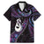 New Zealand Aotearoa Family Matching Mermaid Dress and Hawaiian Shirt Maori Manaia Paua Shell Glitter Purple