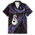 New Zealand Aotearoa Family Matching Short Sleeve Bodycon Dress and Hawaiian Shirt Maori Manaia Paua Shell Glitter Purple