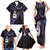 New Zealand Aotearoa Family Matching Tank Maxi Dress and Hawaiian Shirt Maori Manaia Paua Shell Glitter Purple