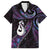 New Zealand Aotearoa Family Matching Tank Maxi Dress and Hawaiian Shirt Maori Manaia Paua Shell Glitter Purple