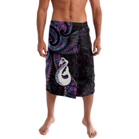 New Zealand Aotearoa Lavalava Maori Manaia Paua Shell Glitter Purple LT05 Purple - Polynesian Pride