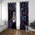 New Zealand Aotearoa Window Curtain Maori Manaia Paua Shell Glitter Purple