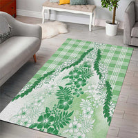 Aloha Hawaii Palaka Area Rug Green Plumeria Lei LT05 - Polynesian Pride