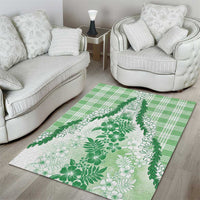 Aloha Hawaii Palaka Area Rug Green Plumeria Lei LT05 - Polynesian Pride