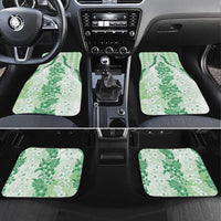 Aloha Hawaii Palaka Car Mats Green Plumeria Lei LT05 Set 4pcs Green - Polynesian Pride