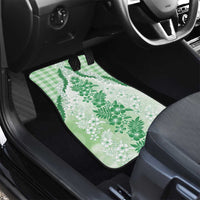 Aloha Hawaii Palaka Car Mats Green Plumeria Lei LT05 - Polynesian Pride