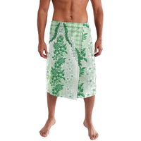 Aloha Hawaii Palaka Lavalava Green Plumeria Lei LT05 Green - Polynesian Pride