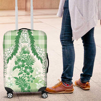 Aloha Hawaii Palaka Luggage Cover Green Plumeria Lei LT05 Green - Polynesian Pride