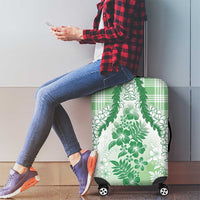 Aloha Hawaii Palaka Luggage Cover Green Plumeria Lei LT05 - Polynesian Pride