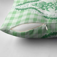Aloha Hawaii Palaka Pillow Cover Green Plumeria Lei LT05 - Polynesian Pride