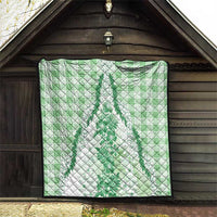 Aloha Hawaii Palaka Quilt Green Plumeria Lei LT05 - Polynesian Pride