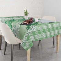 Aloha Hawaii Palaka Tablecloth Green Plumeria Lei LT05 - Polynesian Pride