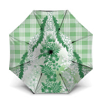 Aloha Hawaii Palaka Umbrella Green Plumeria Lei LT05 One Size Folded 11.42 inch Opened Diameter 37.4 inch Green - Polynesian Pride
