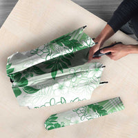 Aloha Hawaii Palaka Umbrella Green Plumeria Lei LT05 - Polynesian Pride