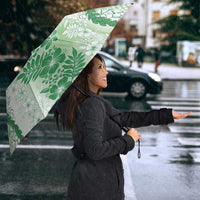 Aloha Hawaii Palaka Umbrella Green Plumeria Lei LT05 - Polynesian Pride