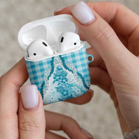 Aloha Hawaii Palaka AirPods Case Blue Plumeria Lei LT05 - Polynesian Pride