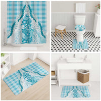 Aloha Hawaii Palaka Bathroom Set Blue Plumeria Lei LT05 - Polynesian Pride