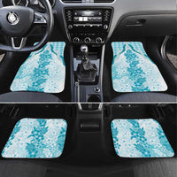 Aloha Hawaii Palaka Car Mats Blue Plumeria Lei LT05 Set 4pcs Blue - Polynesian Pride